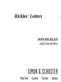 Cover image: Rickles' Letters 9781416596646