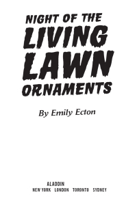 Cover image: Night of the Living Lawn Ornaments 9781416964513