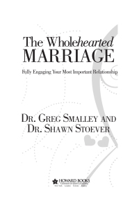 Cover image: The Wholehearted Marriage 9781416544821