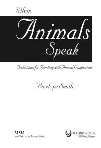 Cover image: When Animals Speak 9781582702353