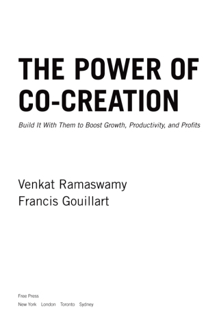 Cover image: The Power of Co-Creation 9781439181058