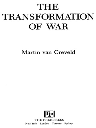 Cover image: Transformation of War 9780029331552