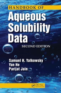 Imagen de portada: Handbook of Aqueous Solubility Data 2nd edition 9781439802458