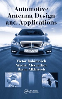 Omslagafbeelding: Automotive Antenna Design and Applications 1st edition 9781439804070
