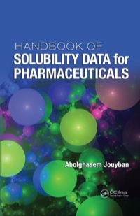 Omslagafbeelding: Handbook of Solubility Data for Pharmaceuticals 1st edition 9781439804858