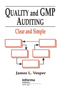 Cover image: Quality and GMP Auditing 1st edition 9780367400903