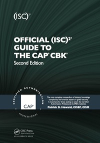 Imagen de portada: Official (ISC)2® Guide to the CAP® CBK® 2nd edition 9781439820759