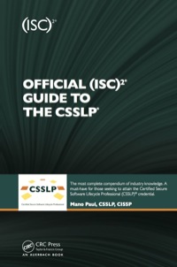 Cover image: Official (ISC)2 Guide to the CSSLP 1st edition 9781439826058