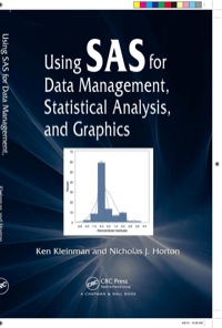 Imagen de portada: Using SAS for Data Management, Statistical Analysis, and Graphics 1st edition 9781138469846