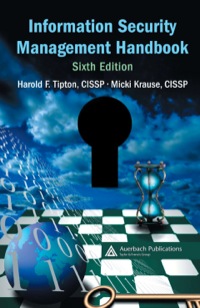 Imagen de portada: Information Security Management Handbook 6th edition 9780849374951