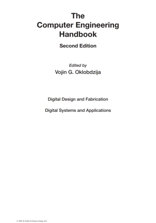 Cover image: The Computer Engineering Handbook 2nd edition 9780849386008