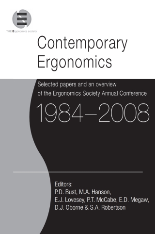 表紙画像: Contemporary Ergonomics 1984-2008 1st edition 9780415804349