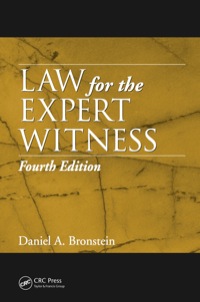 Omslagafbeelding: Law for the Expert Witness 4th edition 9781439851562