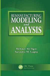 صورة الغلاف: Remanufacturing Modeling and Analysis 1st edition 9781439863077