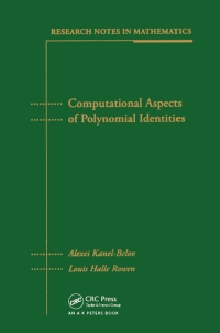 Cover image: Computational Aspects of Polynomial Identities 1st edition 9781568811635