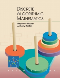 Cover image: Discrete Algorithmic Mathematics 3rd edition 9781568811666