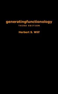 صورة الغلاف: generatingfunctionology 3rd edition 9781568812793