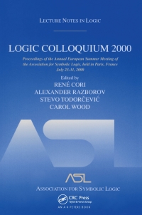 صورة الغلاف: Logic Colloquium 2000 (hardcover) 1st edition 9781568812526