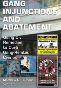 Imagen de portada: Gang Injunctions and Abatement 1st edition 9781439867877