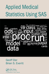 Titelbild: Applied Medical Statistics Using SAS 1st edition 9781439867976