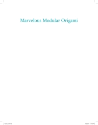 صورة الغلاف: Marvelous Modular Origami 1st edition 9781138430266