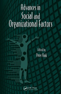 Imagen de portada: Advances in Social and Organizational Factors 1st edition 9781439870198