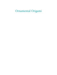 Cover image: Ornamental Origami 1st edition 9781138442313