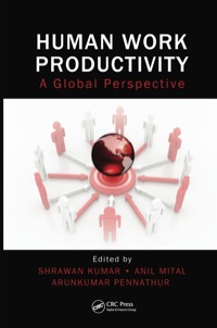 Cover image: Human Work Productivity 1st edition 9781439874141