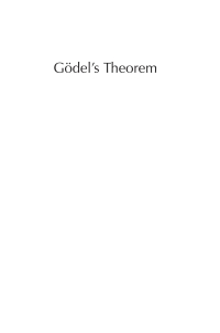 Cover image: Gödel's Theorem 1st edition 9781138427266