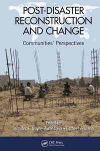 Cover image: Post-Disaster Reconstruction and Change 1st edition 9781439888155