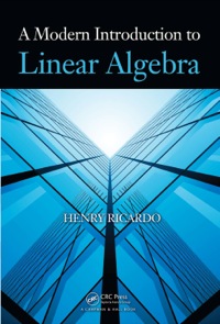 Cover image: A Modern Introduction to Linear Algebra 1st edition 9781439800409