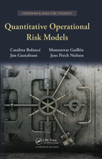 Imagen de portada: Quantitative Operational Risk Models 1st edition 9781439895924