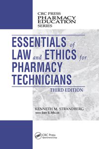 Omslagafbeelding: Essentials of Law and Ethics for Pharmacy Technicians 3rd edition 9781439853153