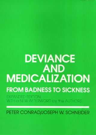 Cover image: Deviance and Medicalization 9780877229988
