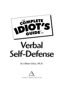 Cover image: The Complete Idiot's Guide to Verbal Self-Defense 9780028627410