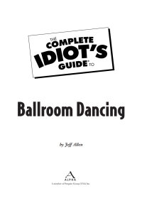 Cover image: The Complete Idiot's Guide to Ballroom Dancing 9780028643458