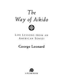 Cover image: The Way of Aikido 9780452279728