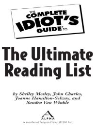 Cover image: The Complete Idiot's Guide to the Ultimate Reading List 9781592576456