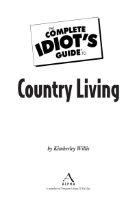 Cover image: The Complete Idiot's Guide to Country Living 9781592578016