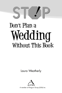 Cover image: Stop! Don't Plan A Wedding Without This Book 9781592574452