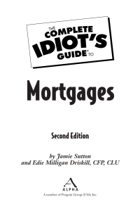 Cover image: The Complete Idiot's Guide to Mortgages 2nd edition 9781592575411