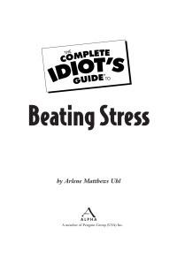Cover image: The Complete Idiot's Guide to Beating Stress 9781592575565