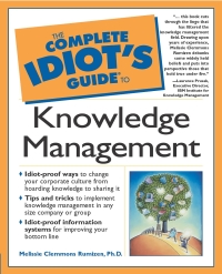 Cover image: The Complete Idiot's Guide to Knowledge Management 9780028641775