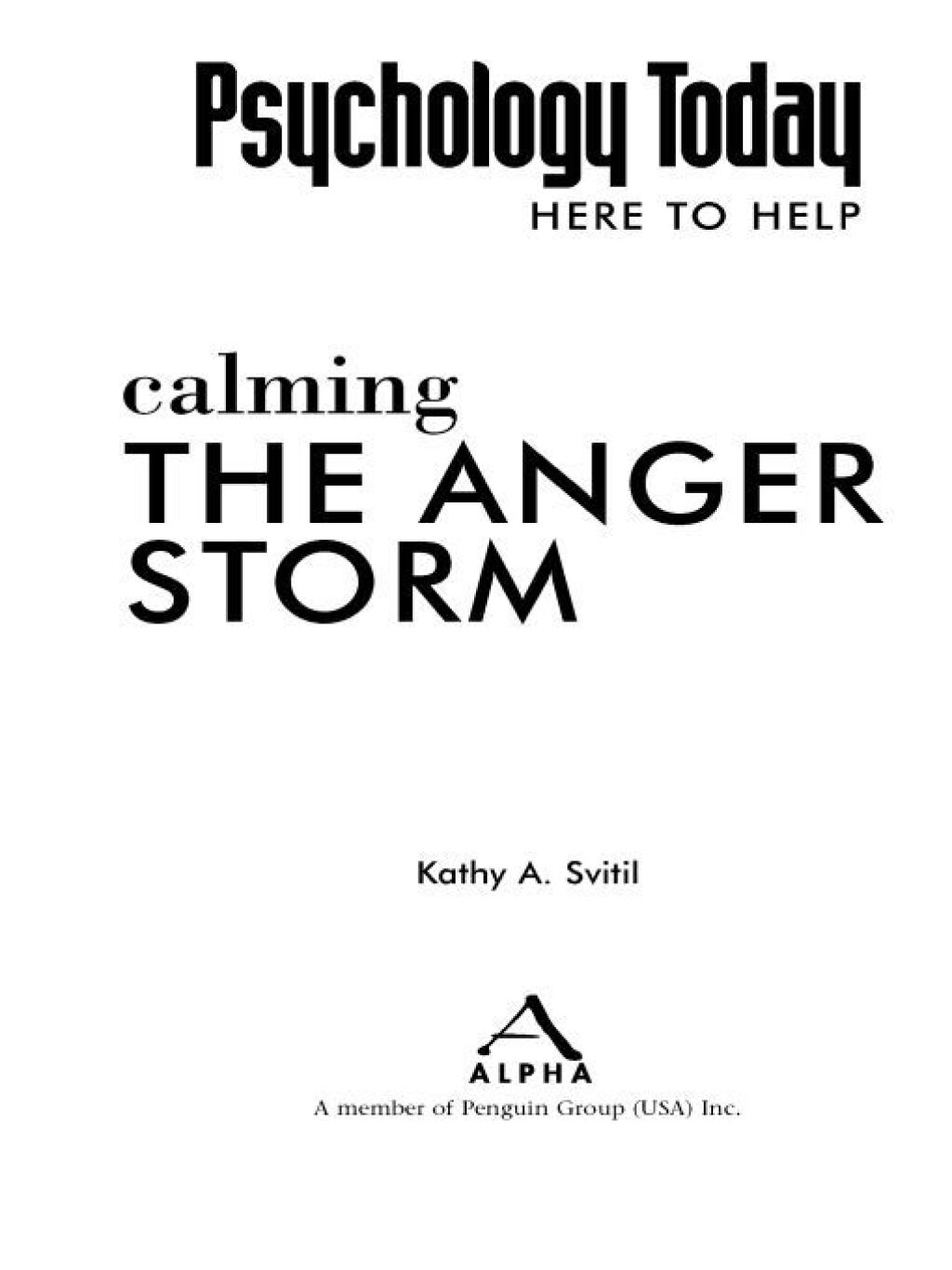 ISBN 9781592574384 product image for Psychology Today: Calming the Anger Storm (eBook) | upcitemdb.com