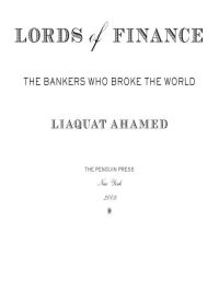 Cover image: Lords of Finance 9781594201820
