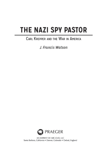 Cover image: The Nazi Spy Pastor 1st edition 9781440828072