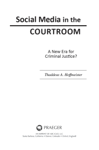 Titelbild: Social Media in the Courtroom 1st edition 9781440830051