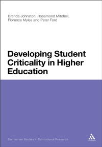 表紙画像: Developing Student Criticality in Higher Education 1st edition 9781441137876