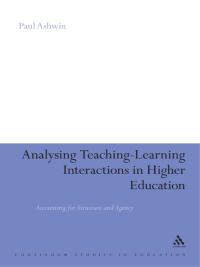 Imagen de portada: Analysing Teaching-Learning Interactions in Higher Education 1st edition 9781441191809