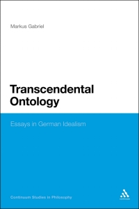 Imagen de portada: Transcendental Ontology 1st edition 9780567057808